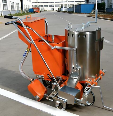 Hot Melt Vibration Road Marking Machine, High Precision Line Striper with Reflective Bead Spreader,Durable Industrial Commercial, for Airport Runway Port Wharf Sports Field Residential Community in Saudi Arabia