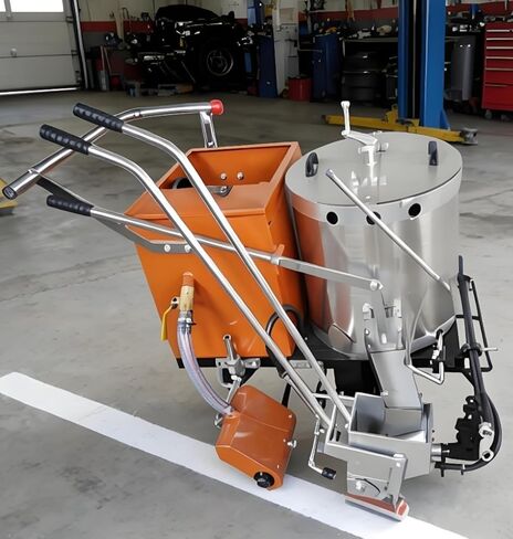 Hot Melt Vibration Road Marking Machine, High Precision Line Striper with Reflective Bead Spreader,Durable Industrial Commercial, for Airport Runway Port Wharf Sports Field Residential Community in Saudi Arabia