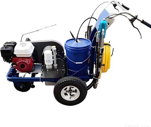 Cold Spray Road Marking Machine, Walk Behind High Efficiency Line Striper, Multi-Nozzle Adjustable Width, Fast Drying Low Consumption, for Small Parking Lot Community Square Municipal Zebra Crossing in Saudi Arabia
