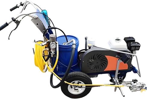 Cold Spray Road Marking Machine, Walk Behind High Efficiency Line Striper, Multi-Nozzle Adjustable Width, Fast Drying Low Consumption, for Small Parking Lot Community Square Municipal Zebra Crossing in Saudi Arabia
