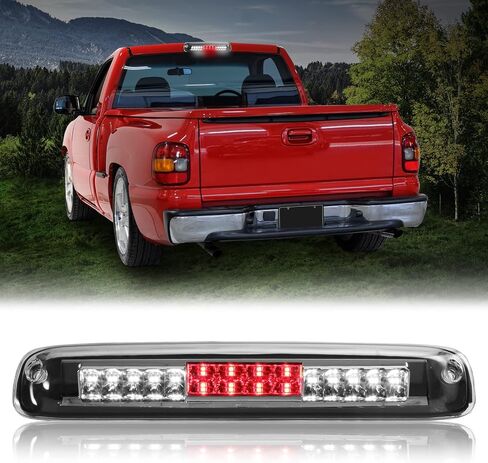 High Mount Stop Third Brake Light, Compatible with 2014-2018 Chevy Silverado/GMC Sierra 1500 2500HD 3500HD Third Center Cargo Rear LED 3rd Brake Light Bar Taillight (Smoke) in Saudi Arabia