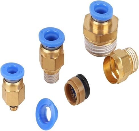 5PCS Pneumatic fitting pc04-01 06/08-01/02/03/04 pc4-m5 pc6-m6 male thread air pipe conner auick coupling brass fitting(PC4-01) in Saudi Arabia