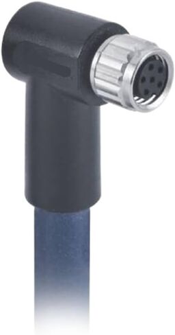 M8 connector 6pin A-code female elbow pre-cast IP67 aviation connector in Kuwait