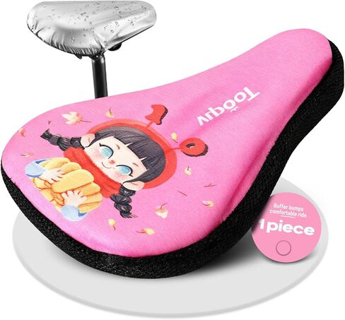 Kids Bike Seat Cushion, Kids Bike Seat Cover, with Cartoon Design, Non-Slip, Shock-Absorbing, Easy Install. Universal Fit for Boys/Girls Bicycles in Saudi Arabia