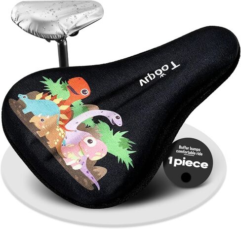 Kids Bike Seat Cushion, Kids Bike Seat Cover, with Cartoon Design, Non-Slip, Shock-Absorbing, Easy Install. Universal Fit for Boys/Girls Bicycles in Kuwait