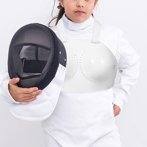 Ciieeo Chest Protector for Women L Size Adjustable Strap Plastic Breast Protector Breathable Fencing Guard for Adult Female Fencers Martial Arts Kickboxing Protective Gear in Kuwait