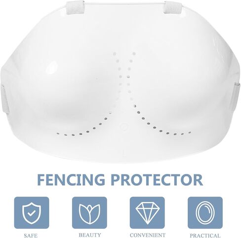 Ciieeo Chest Protector for Women L Size Adjustable Strap Plastic Breast Protector Breathable Fencing Guard for Adult Female Fencers Martial Arts Kickboxing Protective Gear in Kuwait