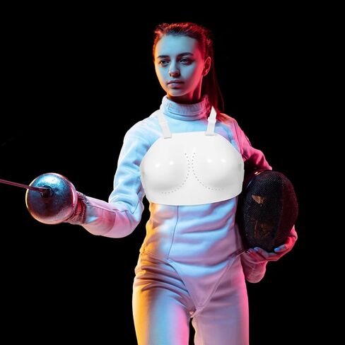 DECHOUS Fencing Chest Guard Women’s Protective Gear Adjustable Strap Plastic Chest Protector for Adult Female Fencing Training and Sports Safety in Kuwait