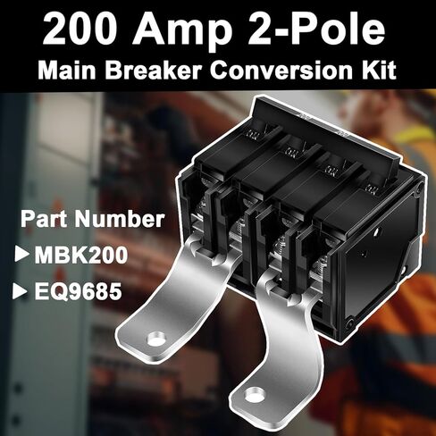 MBK200 200 Amp 2-Pole Main Breaker Conversion Kit 120/240 Volt for Type EQ Load Centers Replaces Part MBK200 EQ9685 in Saudi Arabia
