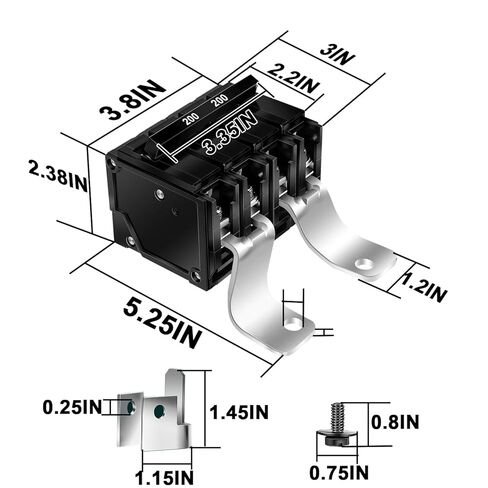 MBK200 200 Amp 2-Pole Main Breaker Conversion Kit 120/240 Volt for Type EQ Load Centers Replaces Part MBK200 EQ9685 in Saudi Arabia
