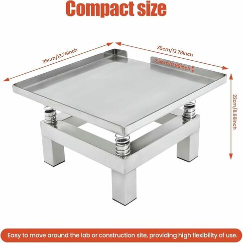 35x35 cm Small Concrete Vibrating Table, Vibration Platform, Vibration Table Vibrating Test Bench Compactor Platform Stainless Steel 110V in Saudi Arabia