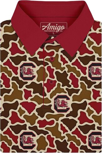 قميص بولو Amigo NCAA للرجال من South Carolina Gamecocks مرخص من Camo Range Raglan in Kuwait