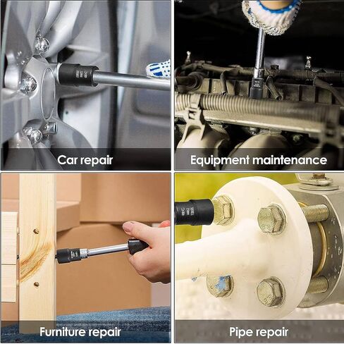 Nut Screw/Fastener Extractor Kit, Durable Cr Mo Steel Screw/Fastener Extractor Kit 1/2in, 4 Different Sizes for Wide Application, 5Pcs in Saudi Arabia