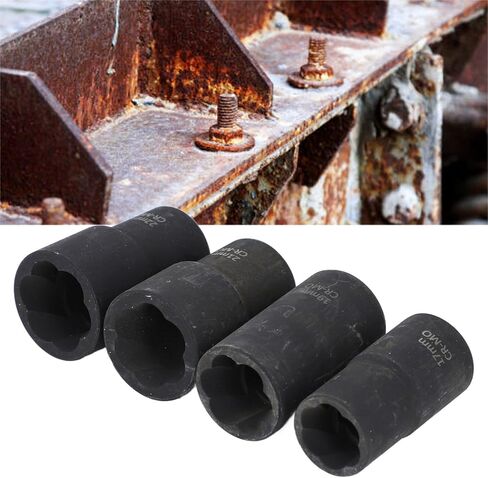Nut Screw/Fastener Extractor Kit, Durable Cr Mo Steel Screw/Fastener Extractor Kit 1/2in, 4 Different Sizes for Wide Application, 5Pcs in Saudi Arabia