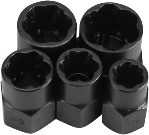 10 Pieces Alloy Damaged Bolt Nut Screw Remover Extractor Set, Spiral Cut Teeth Positive Grip Impact Screw Extractor Set Hard Alloy Durable Fast Work with Metric Wrench Socket in Saudi Arabia