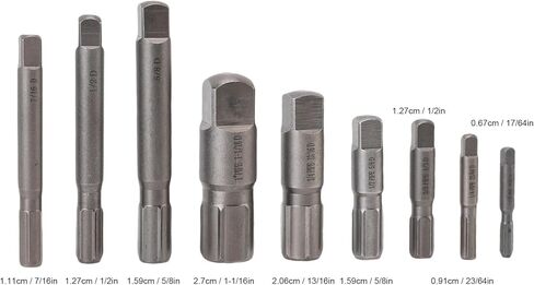 Pipe Extractor Set, 11 Piece Steel Broken Pipe Removal Tools, for 1/8 to 1 Inch Standard Sizes, with Durable Storage Box in Saudi Arabia