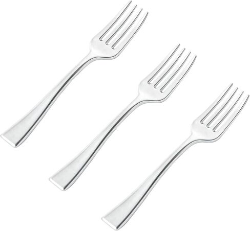 N9R 200PCS Gold Plastic Mini Forks, 4 Inches – Heavy Duty Disposable Cocktail, Dessert & Appetizer Forks, Elegant Party Serving Utensils for Tastings, Finger Foods, Weddings, Events in Kuwait