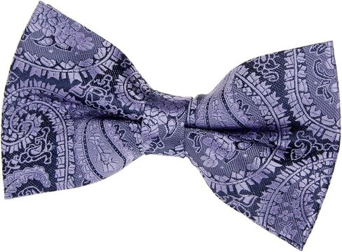 Paisley Art Pattern Woven Microfiber Pre-tied Bow Tie (4.5") in Saudi Arabia