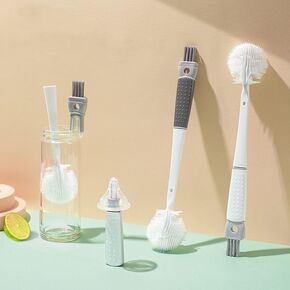 5 in 1 Detachable Multi-Functional Cup Bottle Cleaning Brush Set, Portable Long Handle Bottle Cleaner for Washing Narrow Neck Cup, Spout/Lid Cleaner Brushes in Kuwait