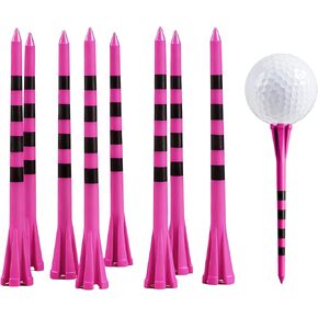 FINGER TEN Extra Long Golf Tees Plastic 4 Inch or 5 Inch Value 50 Pack, Unbreakable & Consistent Height Tees with Reduce Friction, Driving Range Tee Easy to Find in White Pink Green in Kuwait