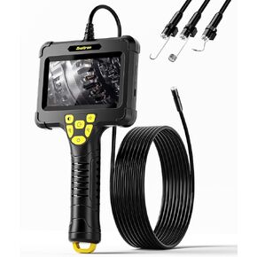 كاميرا منظار محمولة مع ضوء - كابل شبه صلب بطول 16.5 قدم وشاشة IPS مقاس 4.3 بوصة وكاميرا ثعبان مع 8 مصابيح LED، ومنظار IP67 مقاوم للماء لإصلاح السيارات وفحص السباكة والتدفئة والتهوية وتكييف الهواء (HVAC) in Kuwait