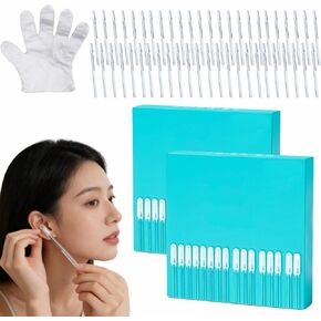 عصا تنظيف الأذن اللاصقة، عصا تنظيف الأذن اللطيفة، أدوات إزالة شمع الأذن اللاصقة 24 في كل عبوة، أعواد إزالة شمع الأذن مع حقيبة تخزين، منظفات الأذن اللاصقة للبالغين (48 قطعة، كبيرة) in Kuwait