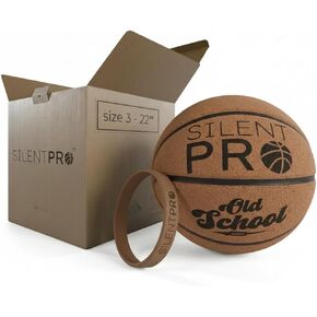 Silent Basketball – Old School Mini Series – Size 3 (22") – Indoor Play & Sports Decor – Designed for Indoor Basketball Hoop – Retro Foam Ball; Home & Office – Not Vacuum Packed in Saudi Arabia