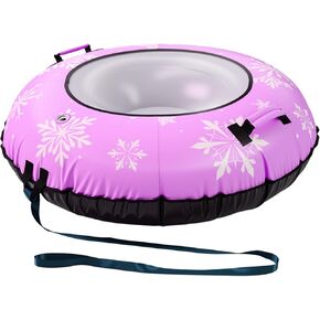 أنبوب ثلج شديد التحمل مقاس 42 بوصة 1/2 عبوة مع غطاء قماش ممتاز للأطفال من سن 13 عامًا فما فوق، زلاجات أنبوبية ثلجية قابلة للنفخ مع طقم إصلاح حزام سحب سفلي سميك، شتاء خارجي للتزلج in Kuwait