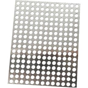 Expanded Aluminum Perforated Metal Mesh Sheet - Decorative Steel Screen with 1/3" Openings (8mm), 100x65 cm, Durable Double-Bound Design for Versatile Applications in Kuwait
