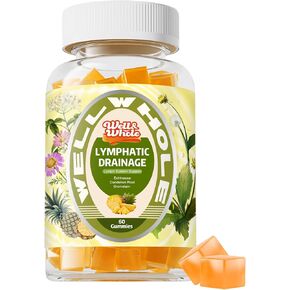 علكات التصريف اللمفاوي بشكل جيد وكامل، مكملات التصريف اللمفاوي مع إشنسا، الهندباء، الأرقطيون، دعم نظام اللمف، تنظيف السموم اللمفاوية ودعم المناعة، الأناناس، فاجان، 60 علكة in Kuwait