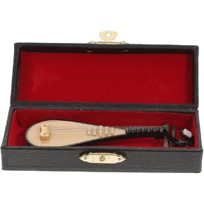 قطعة واحدة من نموذج زخرفي مصغر من العود بيبا مع حامل آلة موسيقية مدمجة للتصوير الفوتوغرافي وديكور المنزل وأفكار الهدايا in Kuwait