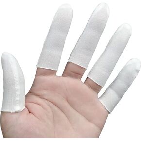 100 قطعة من مهود الأصابع القطنية، وأكمام أصابع من القماش مع حلقات مرنة، وأكمام لأصابع القدم، وغطاء واقٍ لأطراف الأصابع، وواقي الإبهام، وواقي أطراف الأصابع، وقابل لإعادة الاستخدام، ويحمي الأصابع (أبيض) in Kuwait