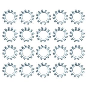 uxcell 50Pcs 3/8 External Tooth Lock Washer, Zinc-Plated Carbon Steel Multi-Tooth Star Washer Locking Fastener, Silver Tone in Kuwait