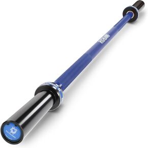 Olympic Barbell 4FT 5FT 6FT - قضبان رفع الأثقال القصيرة المدمجة مقاس 2 بوصة لصالة الألعاب الرياضية المنزلية، والقرفصاء، وضغط مقاعد البدلاء - سعة 400 رطل إلى 500 رطل - أحمر / أزرق in Kuwait