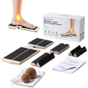 Foot & Ankle Strengthener Kit – Ankle Balance Board for Strength, Stability, Mobility & Injury Recovery – Complete Set with Beginner & Advanced Bars, 2 sizes Cork Balls, Manual & Carry Bag in Kuwait