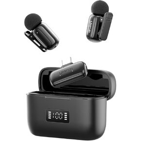 ULANZI A200 Mini Mic Wireless Lavalier Lapel Microphone for iPhone 17/16/15 Type-C, 48kHz/24-bit, Plug & Play, Smart Noise Cancelling, Digital Display, 30H Battery for Video Recording in Kuwait