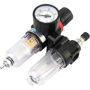 AFC2000 Filter for Compressor Oil Water Separator Regulator Trap Filter Airbrush G1/4 Air Pressure Reducing Valve(AFC w (PC6-02x2)) in Saudi Arabia