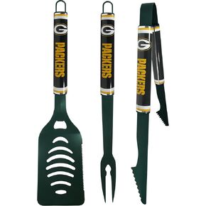 Siskiyou Sports NFL Green Bay Packers 3 قطع من أدوات الشواء الملونة، مقاس واحد، ألوان الفريق in Kuwait