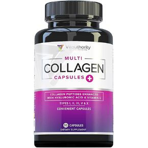 مسحوق الببتيدات متعددة الكولاجين للنساء - مسحوق الكولاجين غير المائل للنساء للنساء مع الأنواع I II III V & X Plus فيتامين C & Hyaluronic من أجل بشرة الشعر الجميلة والأظافر - 60 حصصًا in Kuwait