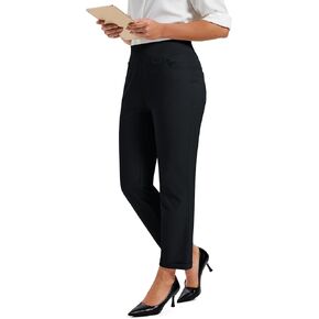 MoFiz Women's Business Casual Pants 7/8 Ankle Stretchy Straight Leg Cropped Golf Traval Dressy Work Chino Pant with 4 Pockets in Kuwait