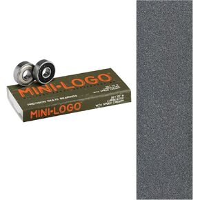 Mini-Logo Skateboard Bearings (8mm) With Mob Skateboard Grip Tape Sheet Black 9" Bubble Free in Kuwait