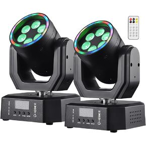 ضوء رأس متحرك صغير، 30 واط، أضواء مسرح DJ مدمجة برأس متحرك مع تأثيرات هالة، جهاز تحكم عن بعد/ DMX512/ التحكم في الصوت لحفلات الزفاف DJ ونادي الديسكو والأماكن الصغيرة in Kuwait