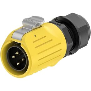 Plastic male end welding waterproof aviation EW-LP20 flange plastic 2-9 core welding yellow LED screen power industrial connector(EW-LP20S-2P 20A) in Kuwait