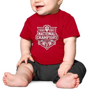 Little King NCAA Indiana Hoosiers 2025 NCAA Football National Champions Infant T-Shirt-Cotton Cardinal- Sizes 6M 12M 18M in Saudi Arabia