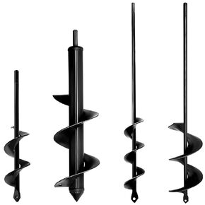 4PCS Garden Auger Drill Bit Set - 1.6x9 & 1.6x16 & 2.7x16 & 3x12 inch Planting Auger, Spiral Drill Bit, Bulb Planter, Post Hole Digger in Kuwait