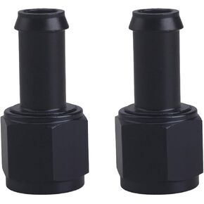 2 Pack AN6 to 1/4" Barb Adapter Straight Swivel Fitting, Black Anodized, for Fuel, Oil & Coolant Lines in Saudi Arabia
