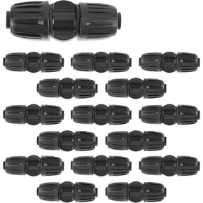 Kalolary 30Pcs 1/4 inch Drip Irrigation Fittings Lock Barbed Straight Through Connectors for 6mm Iirrigation Hose, Drip Line Connectors for Garden Lawn Sprinkler Irrigation System in Kuwait