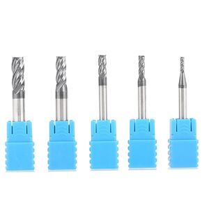 5Pcs Tungsten Carbide Thread 4Flute Milling Cutter Tool End Mill Set High Performance Durable Woodworking Construction Engineering Accessories in Kuwait