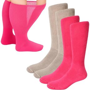 Extra Wide Diabetic socks for men 9-12, Non-Binding wide open socks, Soft and Comfy bariatric must haves,2 Pairs cotton socks in Kuwait