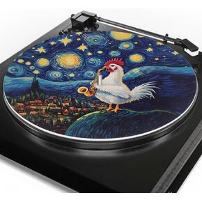 Moon Cat Turntable Mat Anti-Slip Platter Mat for 12 inch Vinyl Record Player Pattern Print,Slipmats for Vinyl Turntable Record Player Mat record stabilizer Turntable Mat in Kuwait